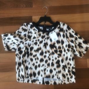 TopShop Leopard-Print Top